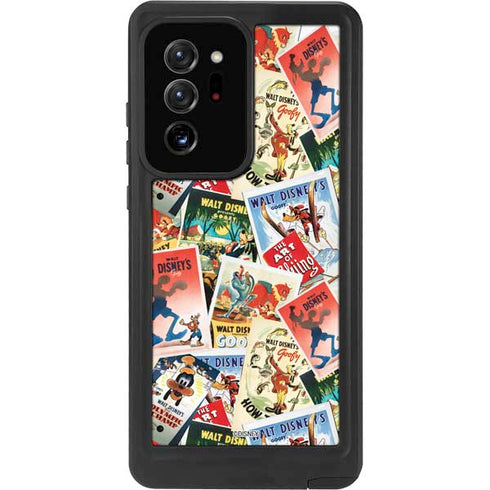 Disney Friends Retro Goofy Stamps Art Galaxy Note20 Ultra 5G Waterproof Case